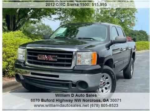 2012 GMC Sierra 1500 for sale at William D Auto Sales in Norcross GA