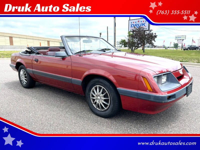 1985 Ford Mustang for sale at Druk Auto Sales in Ramsey MN