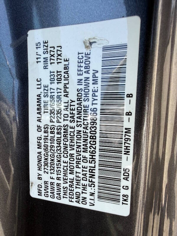 2016 Honda Odyssey EX-L
