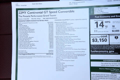 2022 Bentley Continental GTC Speed