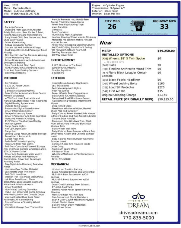 2025 Mercedes-Benz GLC GLC 300