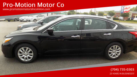 2016 Nissan Altima for sale at Pro-Motion Motor Co in Lincolnton NC
