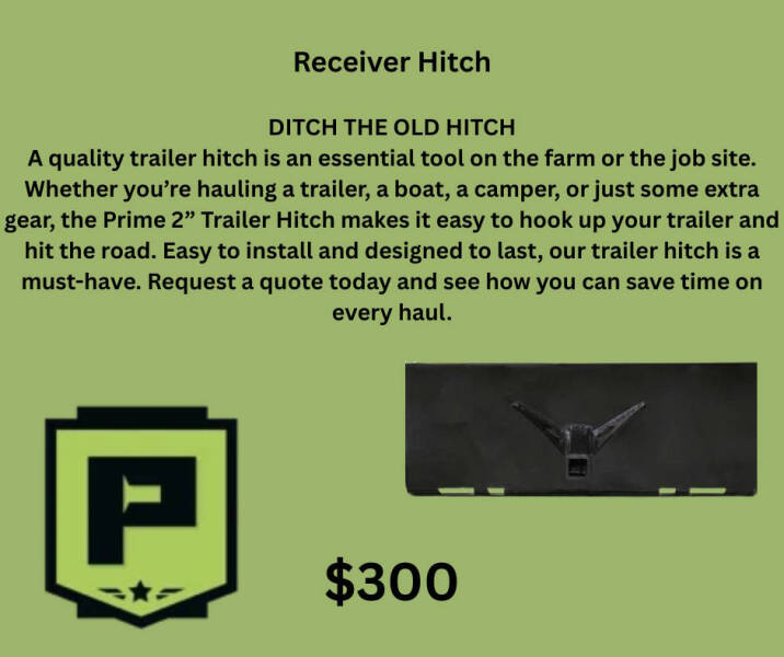 2025 PRIME 2 IN RECEIVER HITCH
