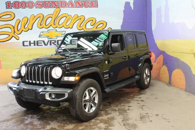 Used 2021 Jeep Wrangler Unlimited Sahara with VIN 1C4HJXEN7MW548156 for sale in Grand Ledge, MI