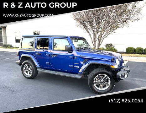 2019 Jeep Wrangler Unlimited for sale at R & Z AUTO GROUP in Austin TX