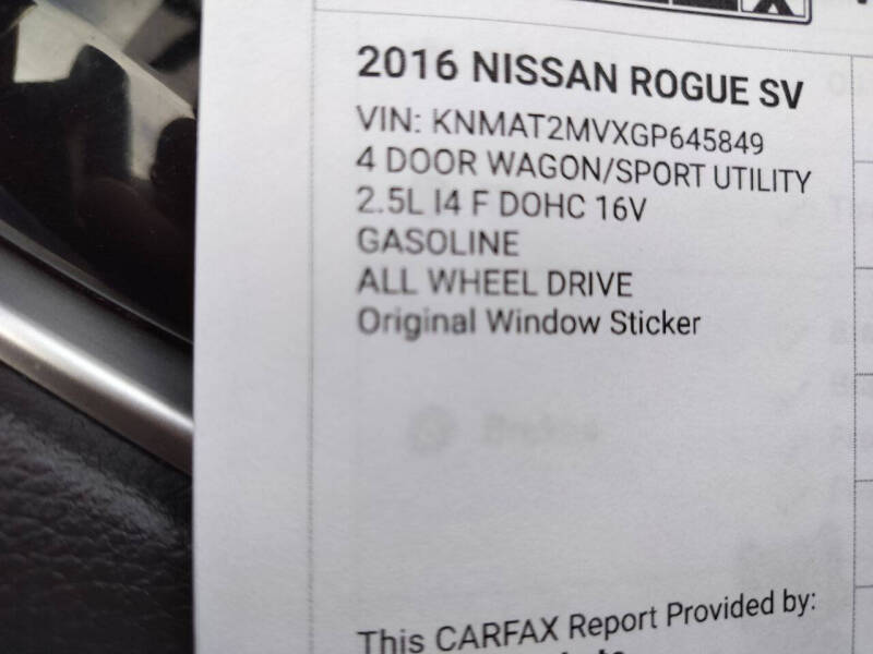 2016 Nissan Rogue SV