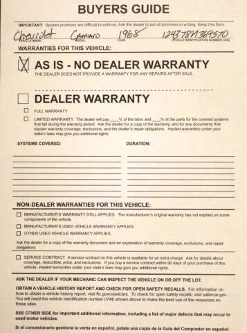 1968 Chevrolet Camaro