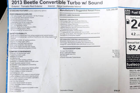 2013 Volkswagen Beetle Convertible