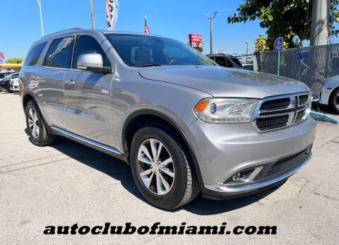 2016 Dodge Durango for sale at AUTO CLUB OF MIAMI, INC in Miami FL