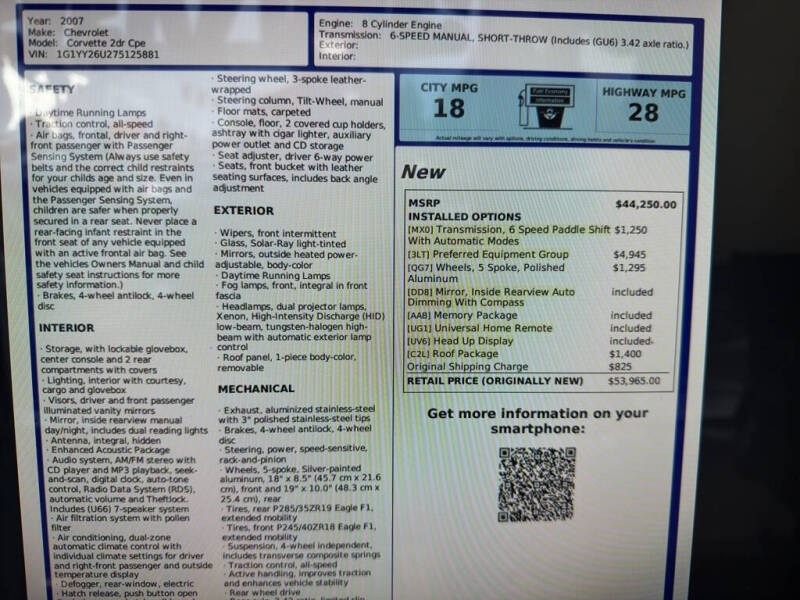 2007 Chevrolet Corvette