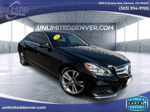 2016 Mercedes-Benz E-Class for sale at Unlimited Auto Sales in Denver CO