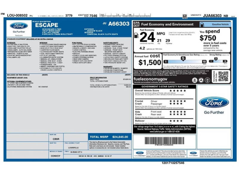 2018 Ford Escape S