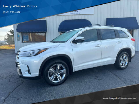 2019 Toyota Highlander for sale at Larry Whicker Motors in Kernersville NC