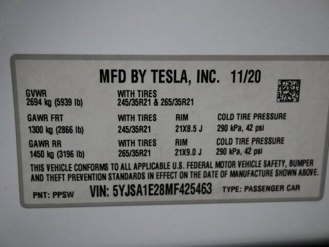 2021 Tesla Model S Long Range Plus