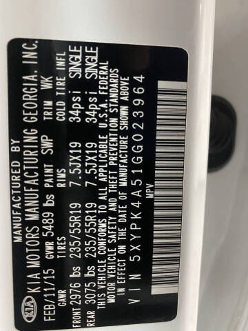 2016 Kia Sorento SX Limited V6