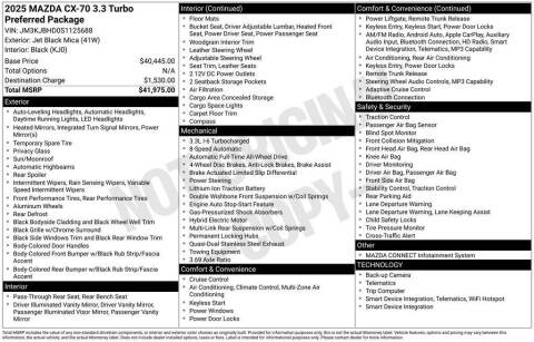 2025 Mazda CX-70 3.3 Turbo Preferred