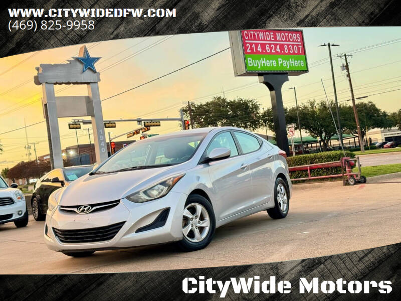 2014 Hyundai Elantra for sale at CityWide Motors in Garland TX