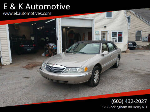 2002 Lincoln Continental for sale at E & K Automotive in Derry NH