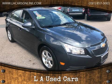 2013 Chevrolet Cruze for sale at L A Used Cars in Abington MA