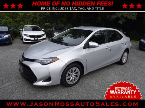 2017 Toyota Corolla for sale at Jason Ross Auto Sales in Burlington NC