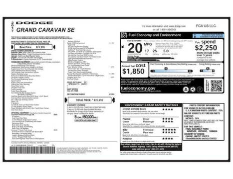 2017 Dodge Grand Caravan SE