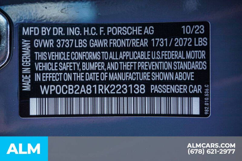 2024 Porsche 718 Boxster S