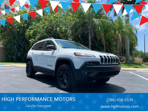 2017 Jeep Cherokee for sale at HIGH PERFORMANCE MOTORS in Hollywood FL