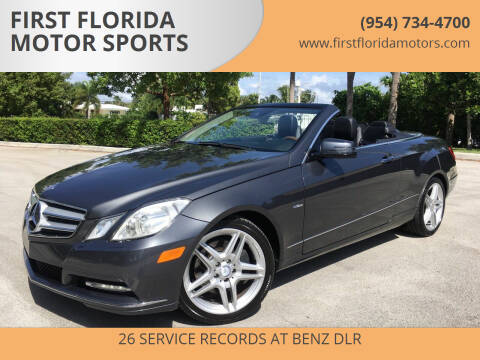 2012 Mercedes-Benz E-Class for sale at FIRST FLORIDA MOTOR SPORTS in Pompano Beach FL
