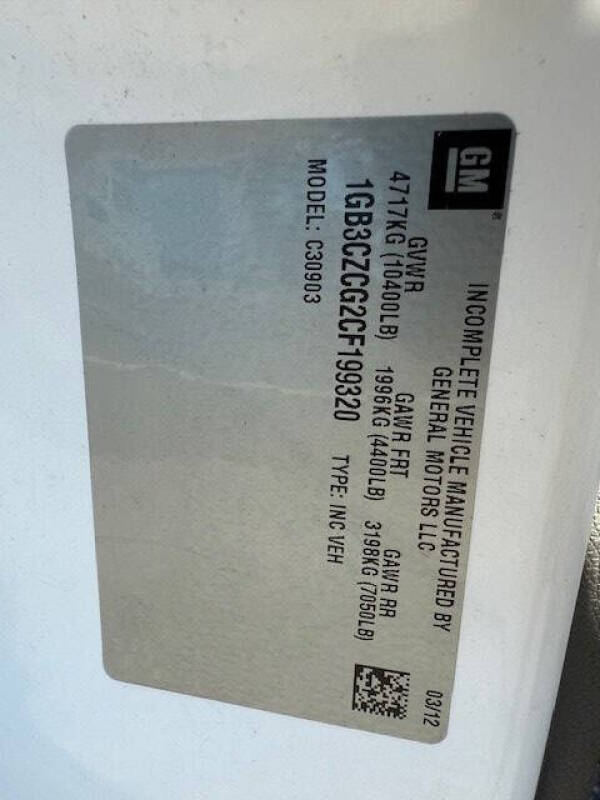 2012 Chevrolet Silverado 3500HD CC