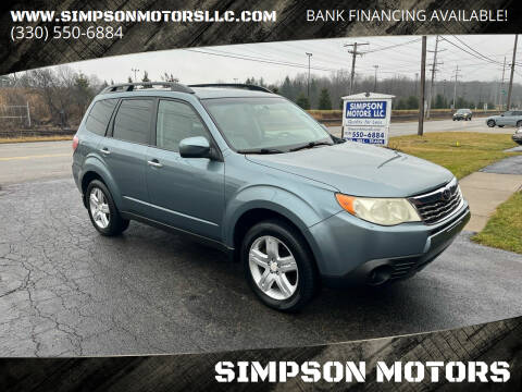 2009 Subaru Forester for sale at SIMPSON MOTORS in Youngstown OH