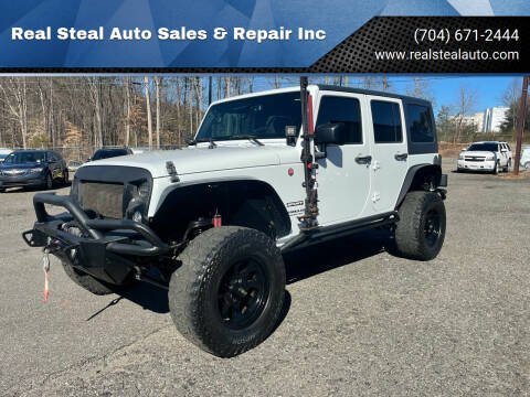 2016 Jeep Wrangler Unlimited for sale at Real Steal Auto Sales & Repair Inc in Gastonia NC