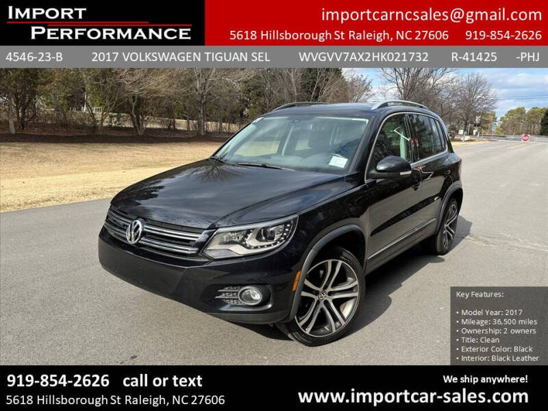 2017 Volkswagen Tiguan for sale at Import Performance Sales in Raleigh NC