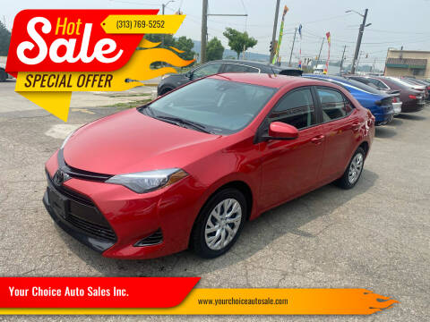 2019 Toyota Corolla for sale at Your Choice Auto Sales Inc. in Dearborn MI