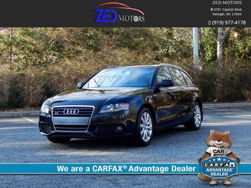 2012 Audi A4 for sale at Zed Motors in Raleigh NC