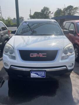 2009 GMC Acadia for sale at Performance Motor Cars in Washington Court House OH