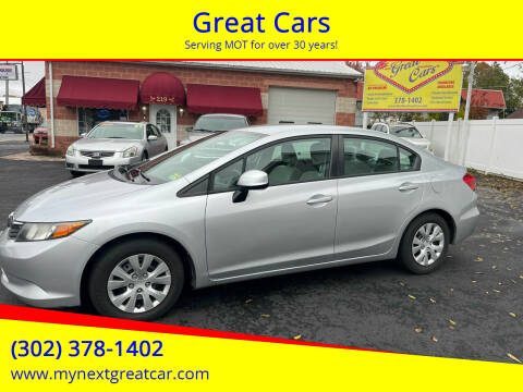 2012 Honda Civic for sale at Great Cars in Middletown DE