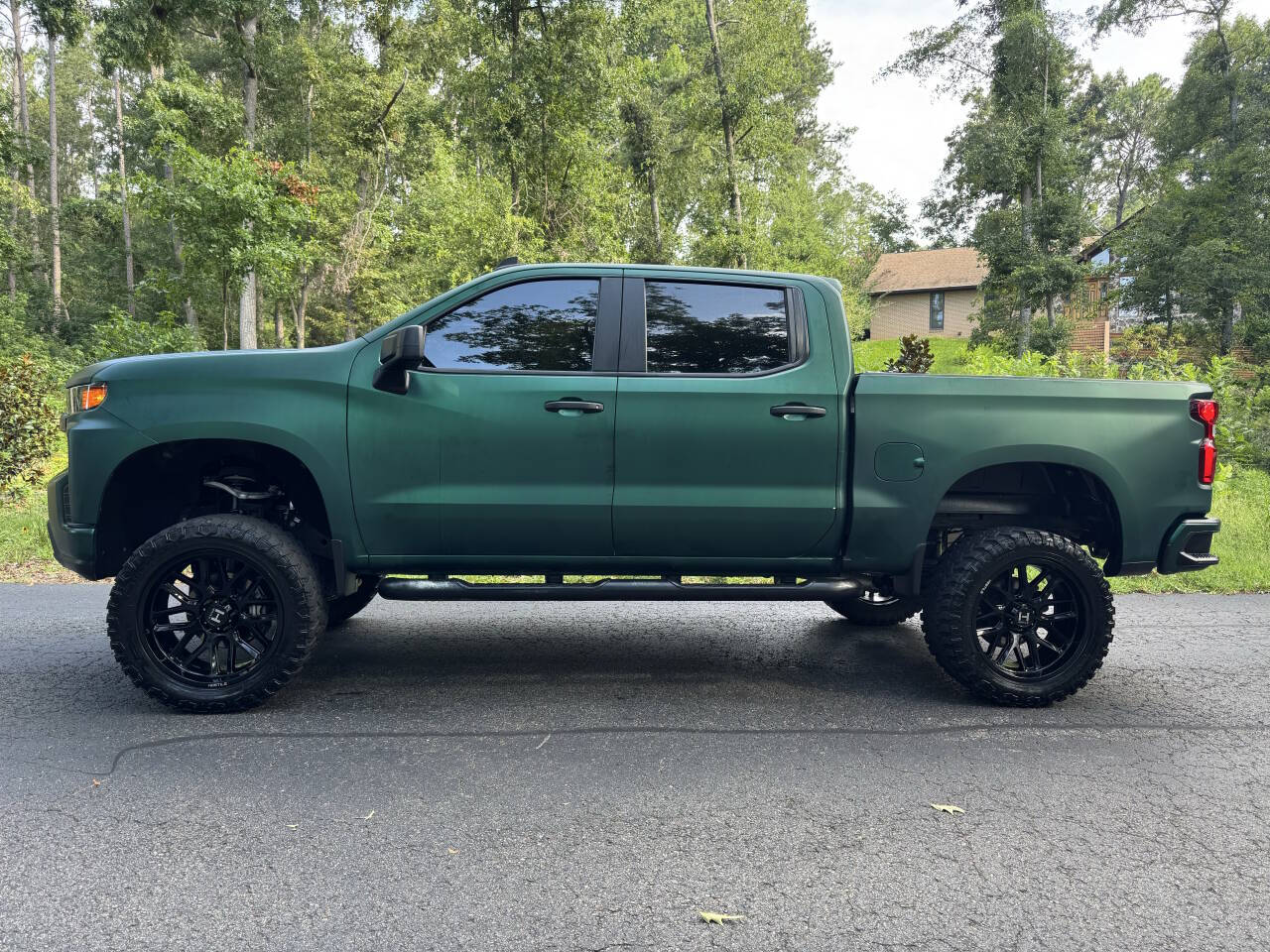 Green 2021 Chevrolet Silverado 1500 Custom 4x4 Custom 4dr Crew Cab 5.8 ft. SB 2