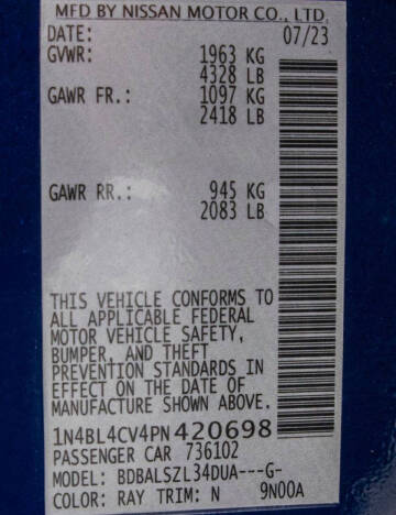 2023 Nissan Altima 2.5 SR