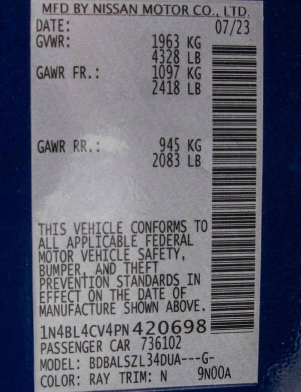 2023 Nissan Altima 2.5 SR