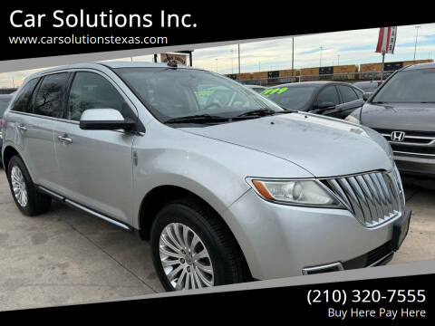 2013 Lincoln MKX for sale at Car Solutions Inc. in San Antonio TX