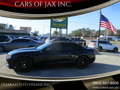 2015 Chevrolet Camaro for sale at CARS OF JAX INC. in Jacksonville FL