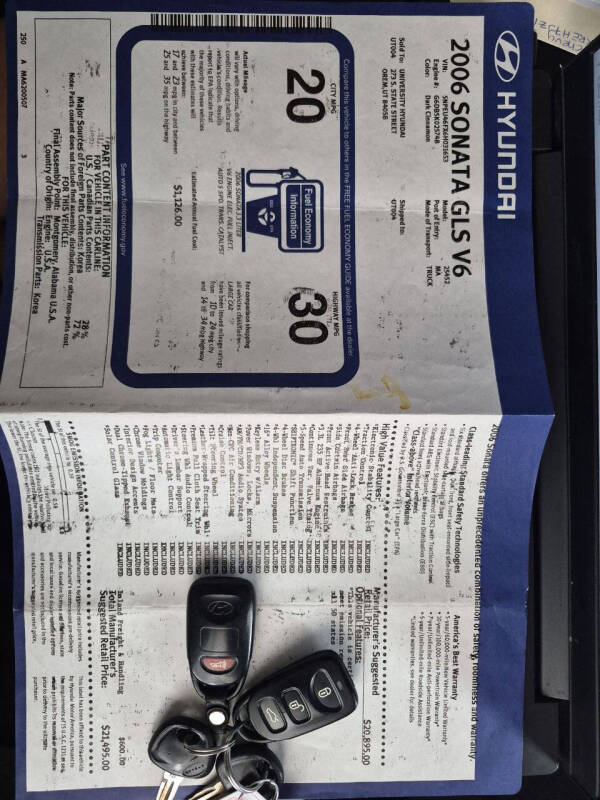 2006 Hyundai Sonata LX