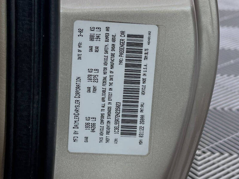 2002 Chrysler Sebring LXi