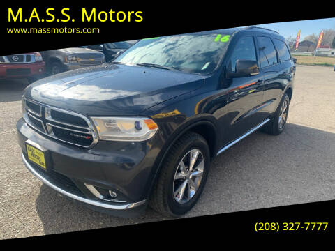 2016 Dodge Durango for sale at M.A.S.S. Motors in Boise ID