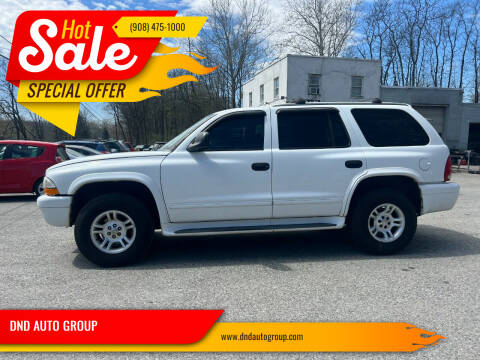 2003 Dodge Durango for sale at DND AUTO GROUP in Belvidere NJ
