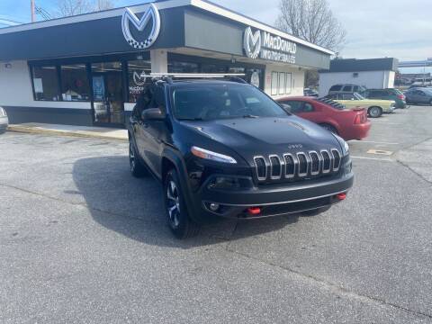 2015 Jeep Cherokee for sale at MacDonald Motor Sales in High Point NC