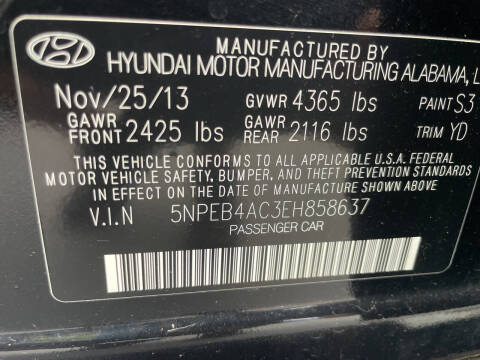 2014 Hyundai Sonata GLS