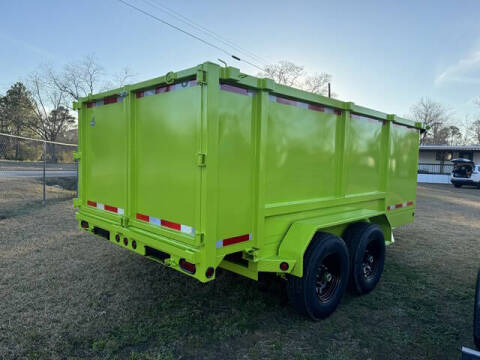 2026 STEEL PINES CARGO 7X14TA5 SLIME GREEN DUMP TRAIL