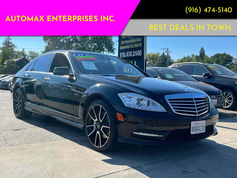 2012 Mercedes-Benz S-Class for sale at AUTOMAX ENTERPRISES INC. in Roseville CA