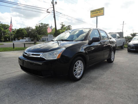 2010 Ford Focus for sale at GREAT VALUE MOTORS in Jacksonville FL